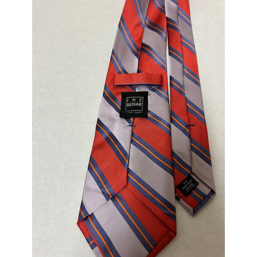 IKE BEHAR New York Necktie Men's One Size Multicolor Striped 100% Silk Designer